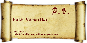 Poth Veronika névjegykártya
